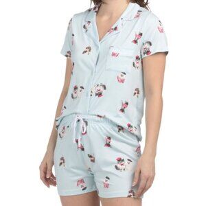 NWT PARIS HILTON 2pc Parision Pups Dogs Short Sleeve Pajama Top and Shorts Set